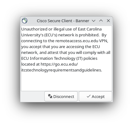 ECU VPN banner