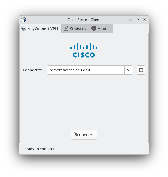 Cisco Secure Client main window